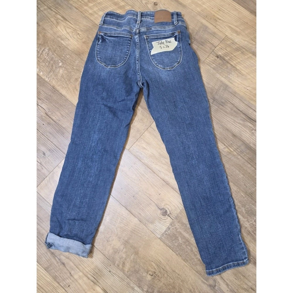 Judy Blue Jeans Womens 5 x 26 Medium Wash Slim Fit Mid Rise JB82549DK - Picture 3 of 5